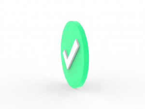 Check Mark icon v002 Modelo 3D
