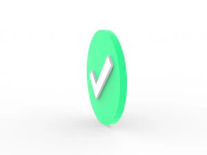Check Mark icon v002 3D Model