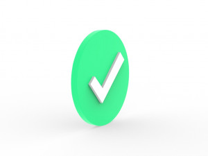 Check Mark icon v002 Modelo 3D
