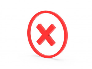 Cross Mark icon v001 Model 3D