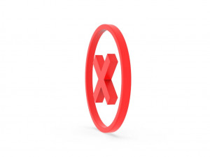 Cross Mark icon v001 Model 3D