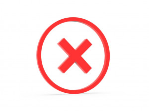 Cross Mark icon v001 Model 3D