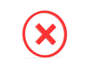 Cross Mark icon v001 3D Model