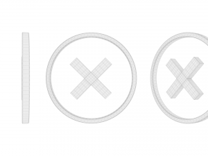 Cross Mark icon v001 Model 3D