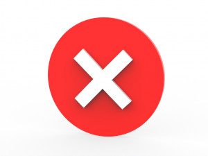Cross Mark icon v002 3Dモデル