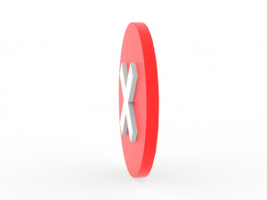 Cross Mark icon v002 3D Модель