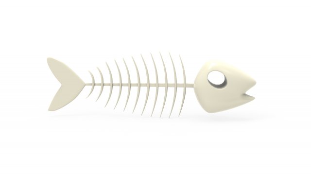 Fish bone v001 Model 3D .c4d .max .obj .3ds .fbx .stl .blend 