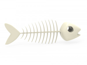 Fish bone v001 Model 3D