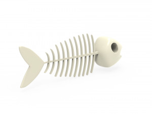 Fish bone v001 Model 3D