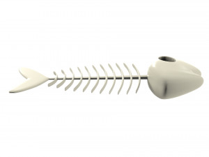 Fish bone v001 Model 3D
