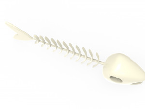 Fish bone v001 Model 3D