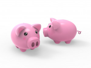 Pig money v001 3D Model