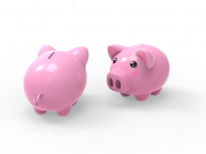 Pig money v001 3D Модель