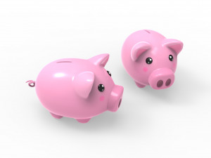 Pig money v001 3D Модель