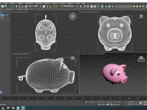 Pig money v001 3D Model