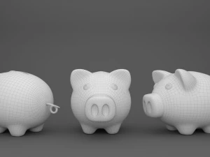 Pig money v001 3D Model