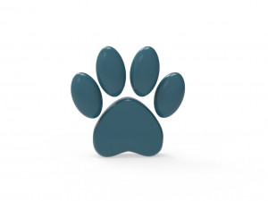 Foot animal symbol v001 3Dモデル