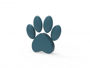 Foot animal symbol v001 3D Модель