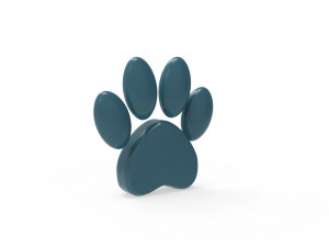 Foot animal symbol v001 3D Модель