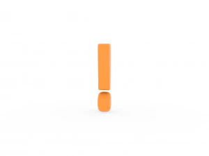 विस्मयादिबोधक चिह्न v001 3D मॉडल