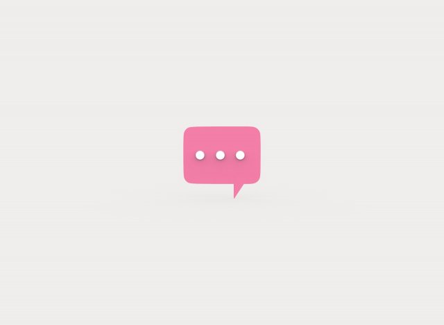 Chat Icon v01 Modelo 3D .c4d .max .obj .3ds .fbx .stl .blend 