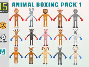 Pacchetto animato con animali 1 Modello 3D