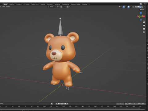 Little animal baby - Bear cute - Animated 3d Modèle 3D