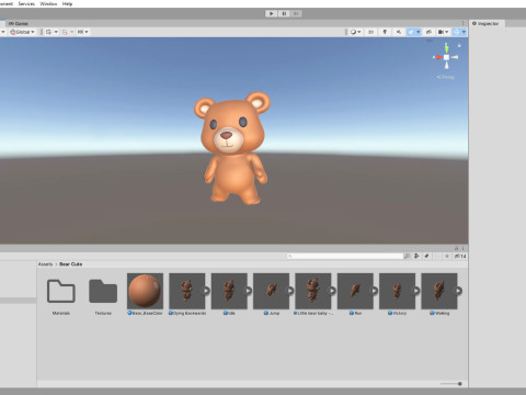 Little animal baby - Bear cute - Animated 3d Modèle 3D