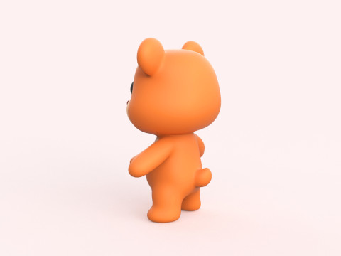 Little animal baby - Bear cute - Animated 3d Modèle 3D