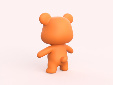Little animal baby - Bear cute - Animated 3d Modèle 3D