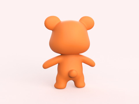 Little animal baby - Bear cute - Animated 3d Modèle 3D