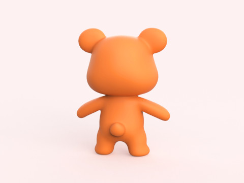 Little animal baby - Bear cute - Animated 3d Modèle 3D