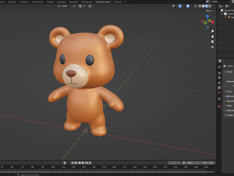 Little animal baby - Bear cute - Animated 3d Modèle 3D