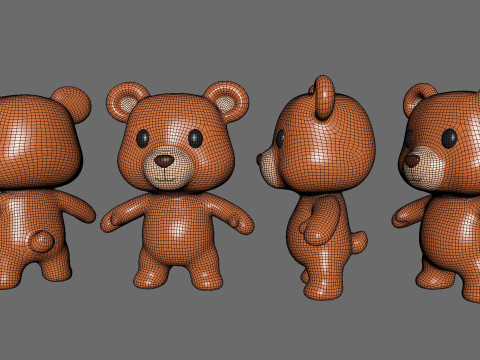 Little animal baby - Bear cute - Animated 3d Modèle 3D