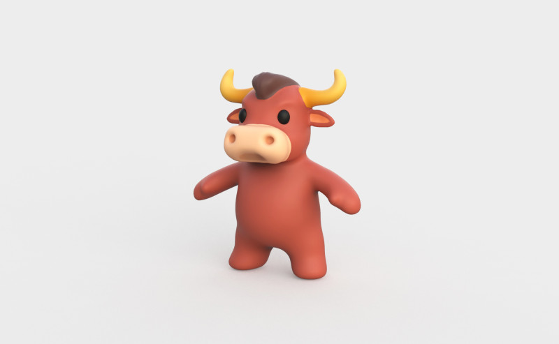 Little animal baby - Bull cute - Animated 3Dモデル .c4d .max .obj .3ds .fbx .stl .blend 