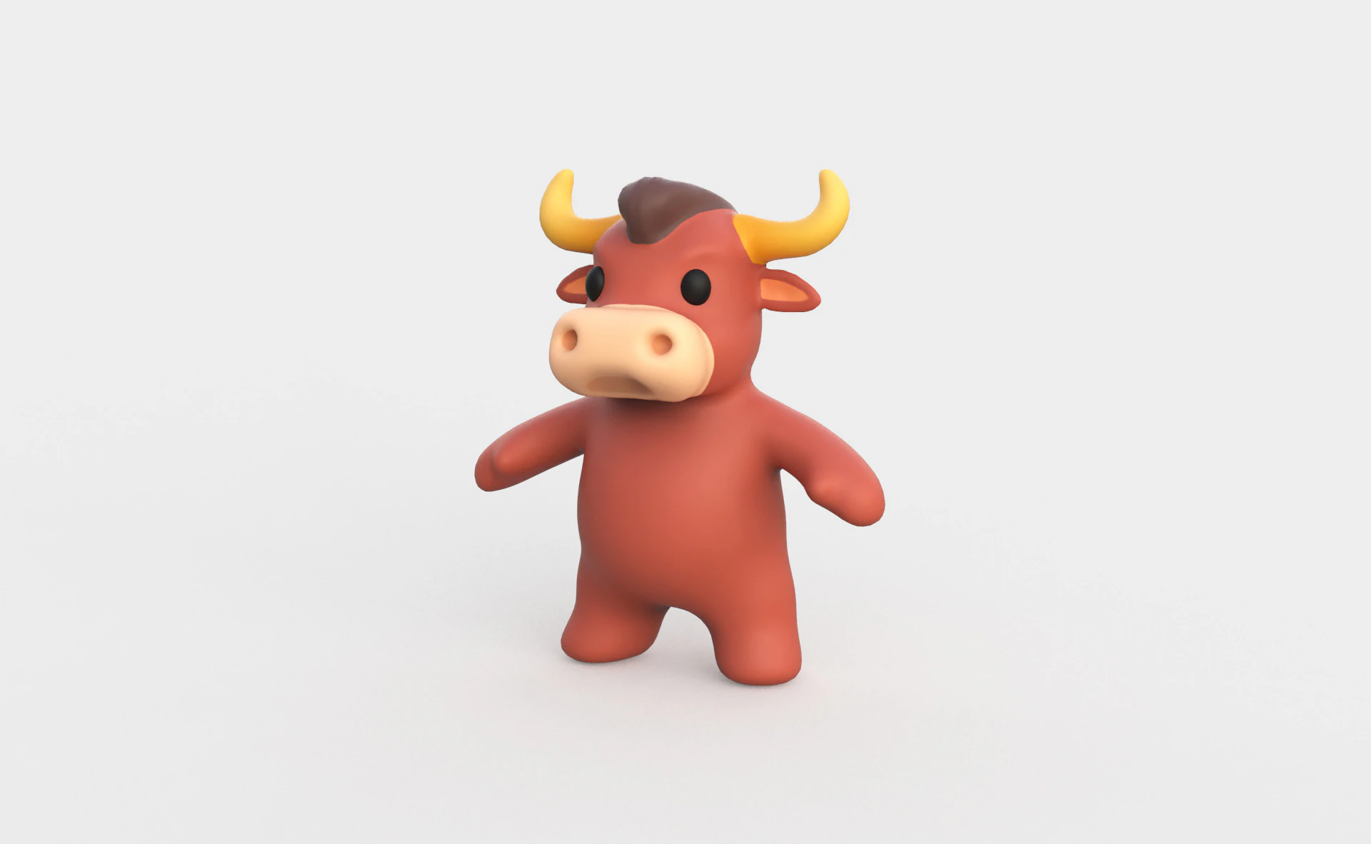 小動物の赤ちゃん - かわいい雄牛 - アニメーション 3Dモデル .c4d .max .obj .3ds .fbx .stl .blend