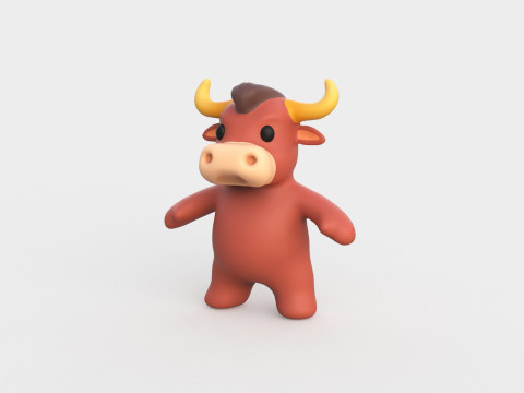 Little animal baby - Bull cute - Animated 3D मॉडल