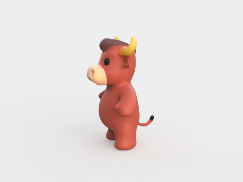 小動物の赤ちゃん - かわいい雄牛 - アニメーション 3Dモデル