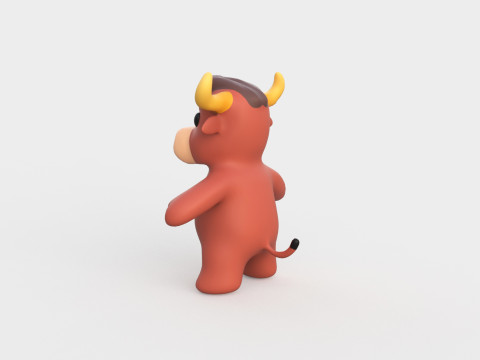 Little animal baby - Bull cute - Animated 3Dモデル