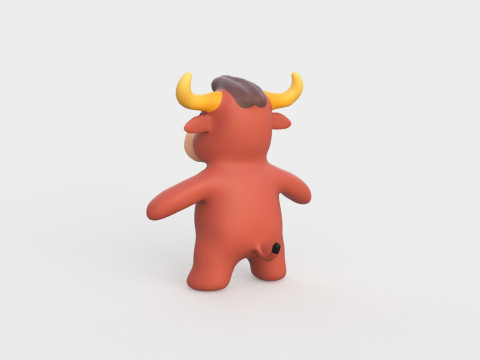 Little animal baby - Bull cute - Animated 3Dモデル