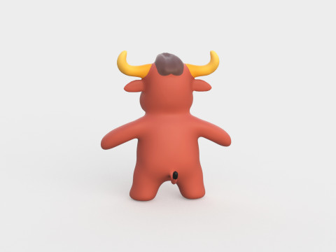 Little animal baby - Bull cute - Animated 3Dモデル