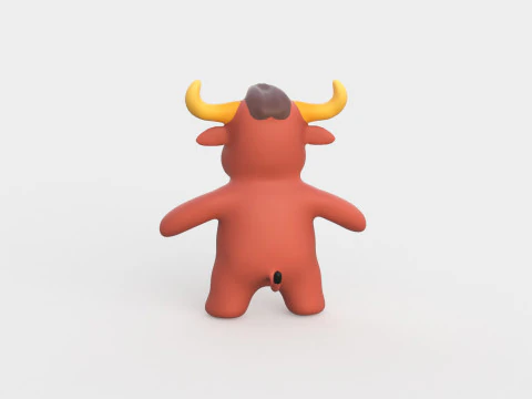 小動物の赤ちゃん - かわいい雄牛 - アニメーション 3Dモデル