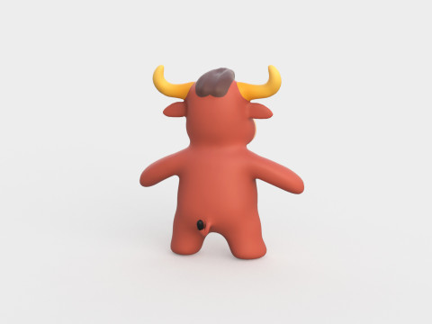 Little animal baby - Bull cute - Animated 3Dモデル