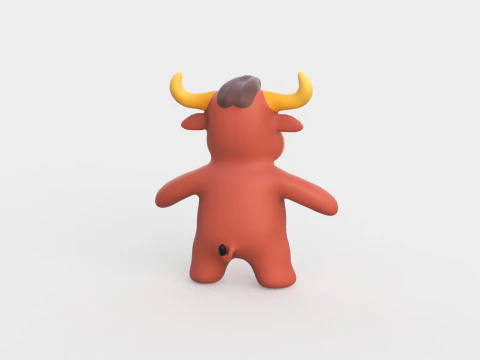 小動物の赤ちゃん - かわいい雄牛 - アニメーション 3Dモデル