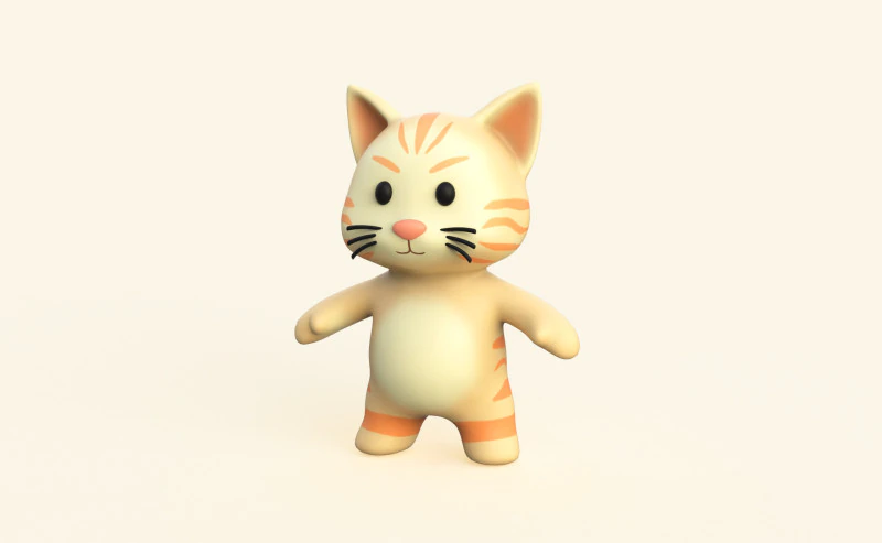 Piccolo animaletto - Gatto carino - Animato Modello 3D .c4d .max .obj .3ds .fbx .stl .blend 
