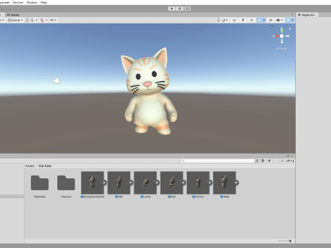 Little animal baby - Cat cute - Animated 3D Модель
