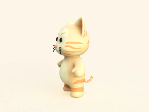Piccolo animaletto - Gatto carino - Animato Modello 3D