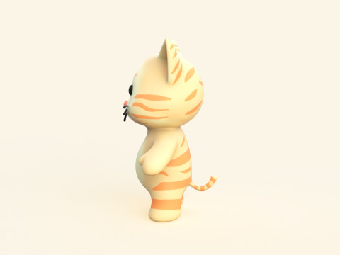 Little animal baby - Cat cute - Animated 3D Модель