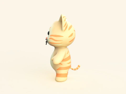 Piccolo animaletto - Gatto carino - Animato Modello 3D