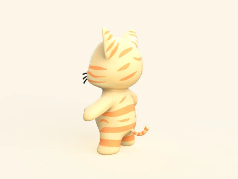 Piccolo animaletto - Gatto carino - Animato Modello 3D